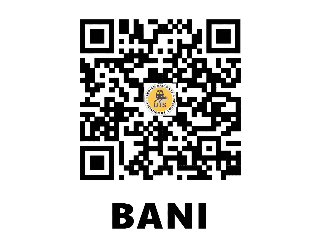 UTS QR Code for BANI - BANI - NR (UTTAR PRADESH)